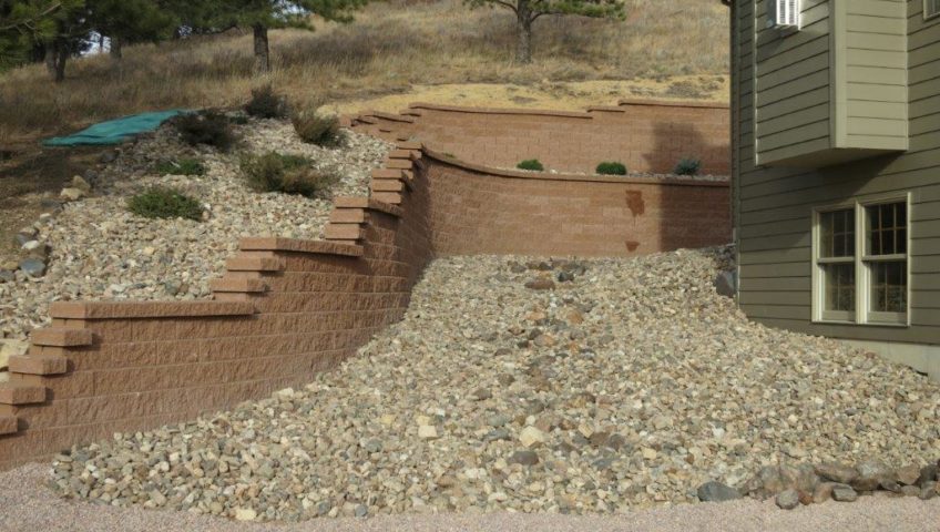 Landscaping Project - Versa-Lok Block Retaining Wall - Rapid City, SD