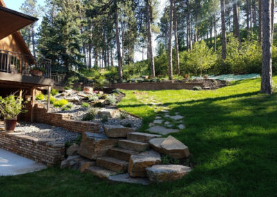 Residential Landscaping-New Landscaping, Rock, Steps and Pathway