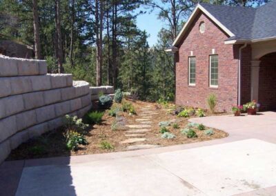 Pathway, Mulch, Plants and Drip System