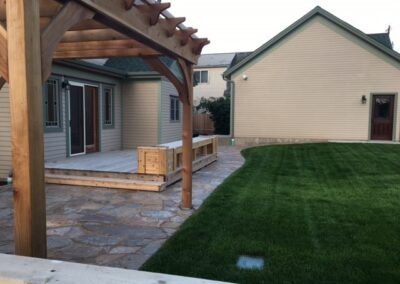 Paver Patio, Pergola and Landscaping Installation